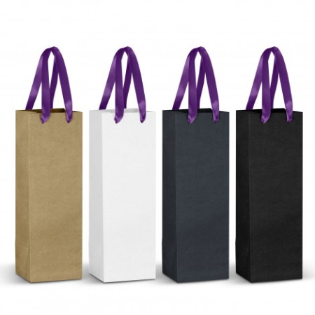 Champagne Ribbon Handle Paper Bag Promotional Products